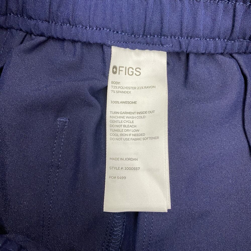 FIGS Classic Zamora Jogger Scrub Pants Women's Size XS Navy Blue Cargo Pockets - Picture 3 of 9
